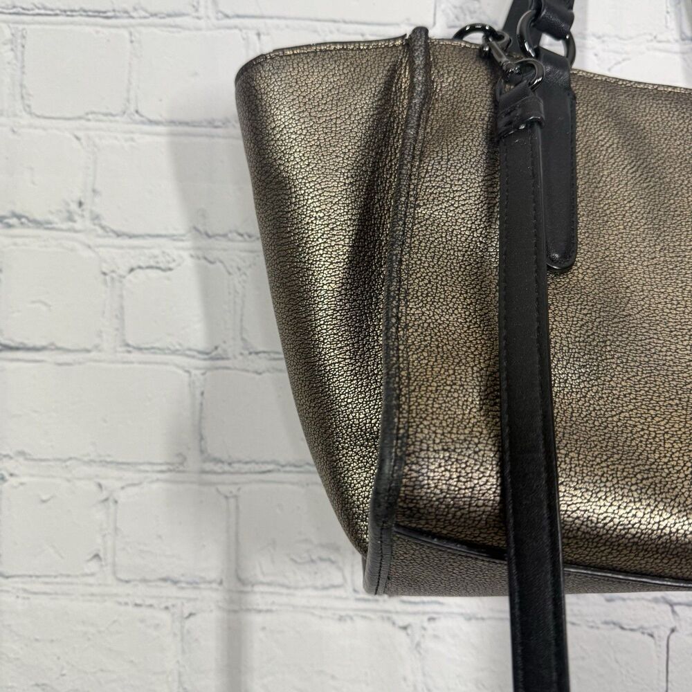 Coach Crosbody Bag Mini Carryall in Metallic Leather Handbag Party Colorblock - Picture 6 of 16